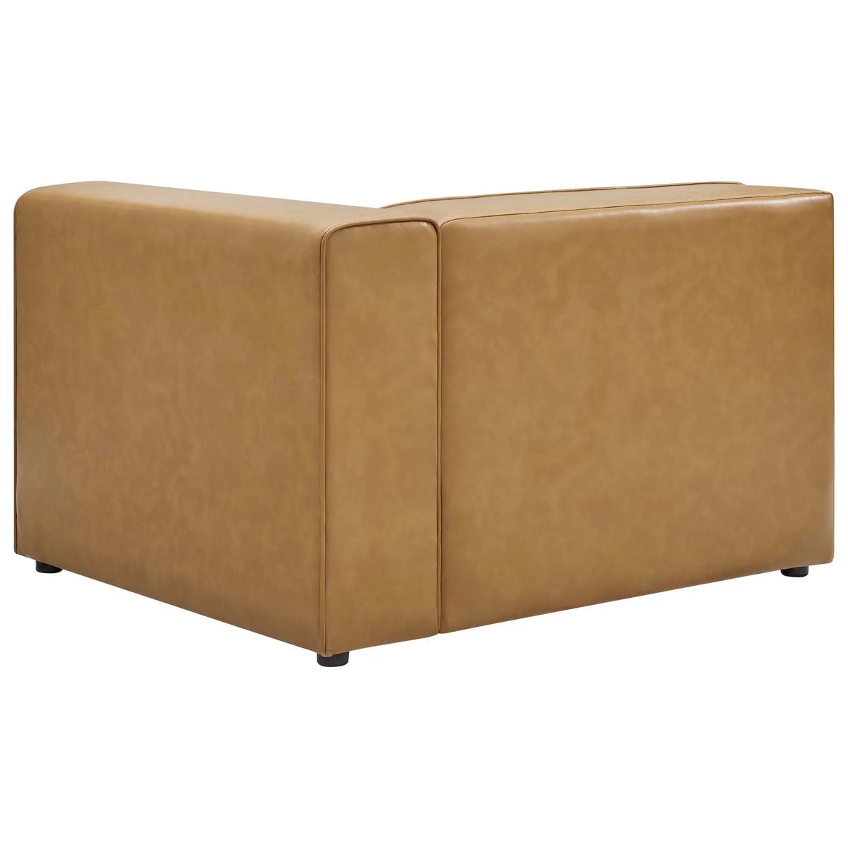 Tan Faux Vegan Leather Sectional Sofa Set A53150
