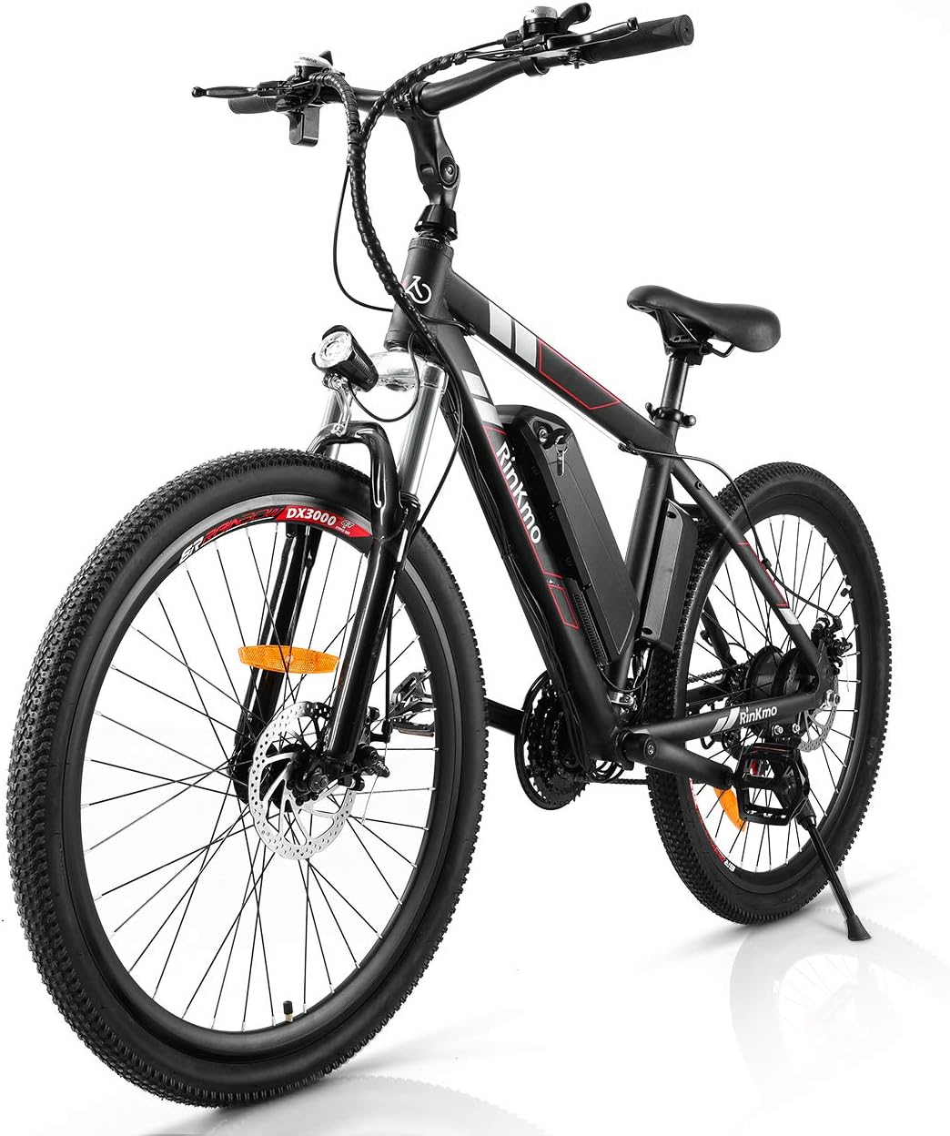 26'' Electric Mountain Bike with 36V 10Ah Battery, 21 Speed Disc Brakes Aluminum E-Bike E741