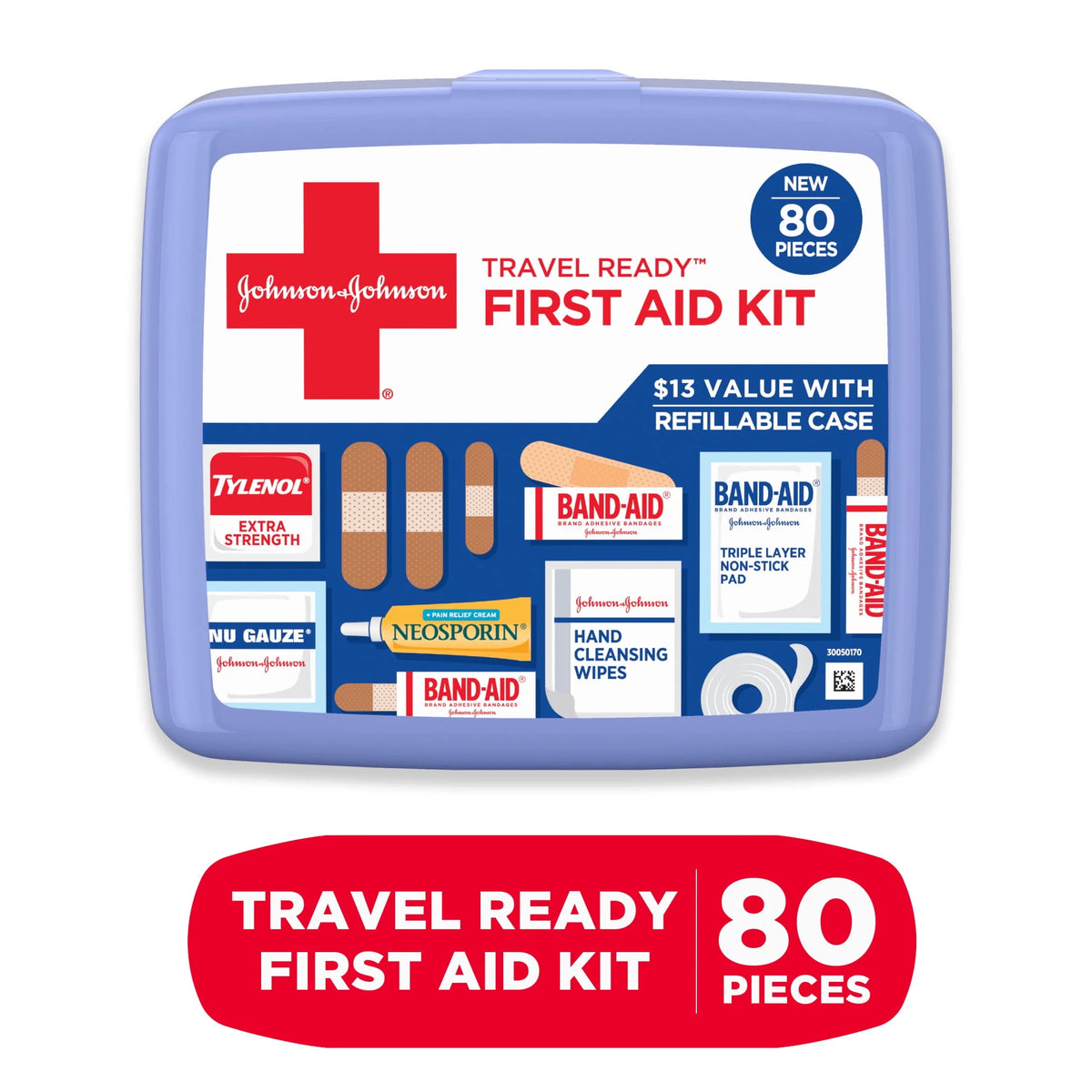 Portable Emergency First Aid Kit, 80 pc D629