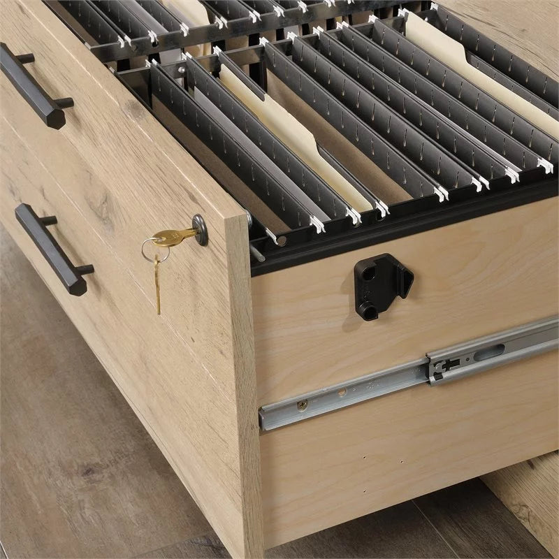 Traditional Engineered Wood Lateral File Cabinet in Prime Oak C5099