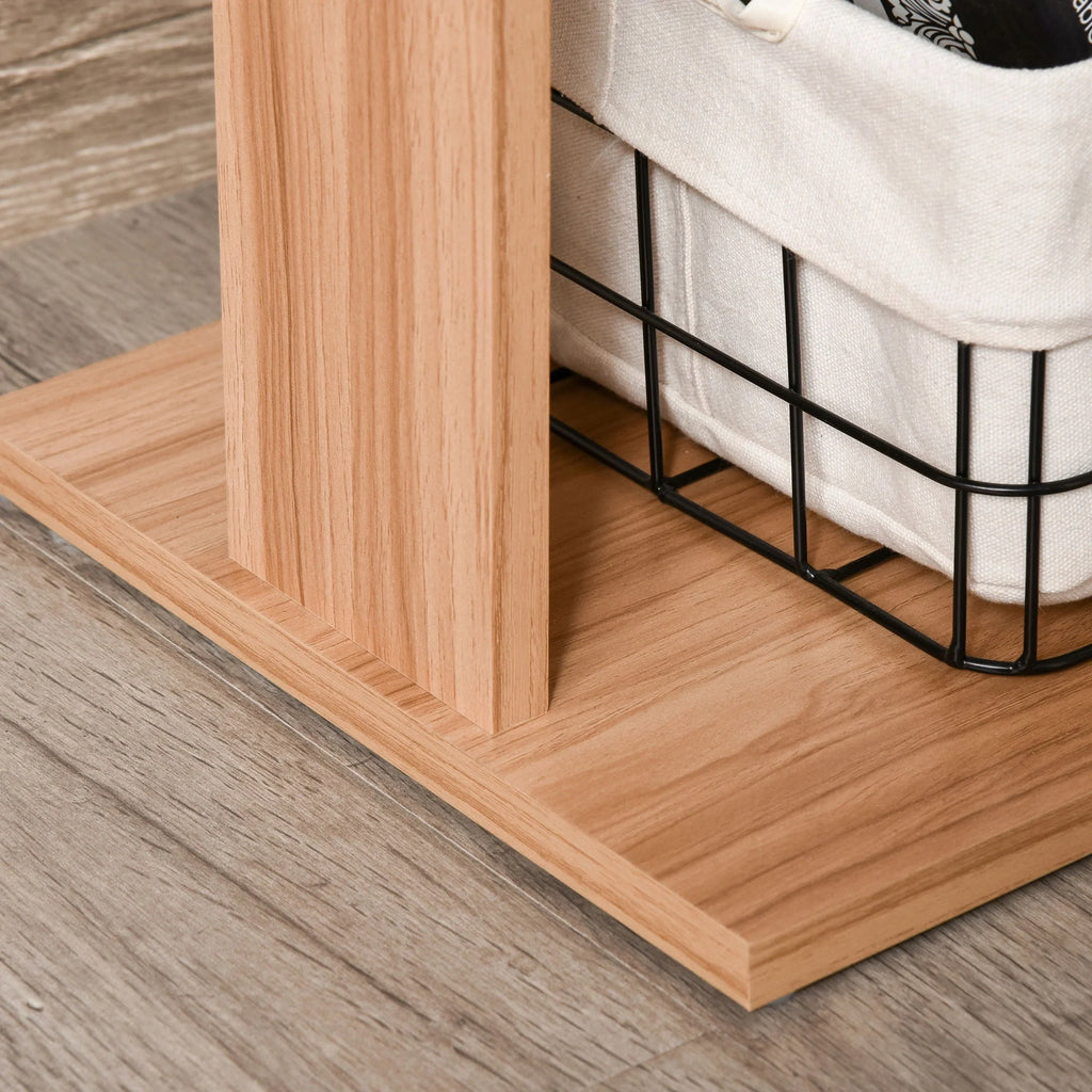L Shaped Rotating Corner Desk with Bookshelves M6016