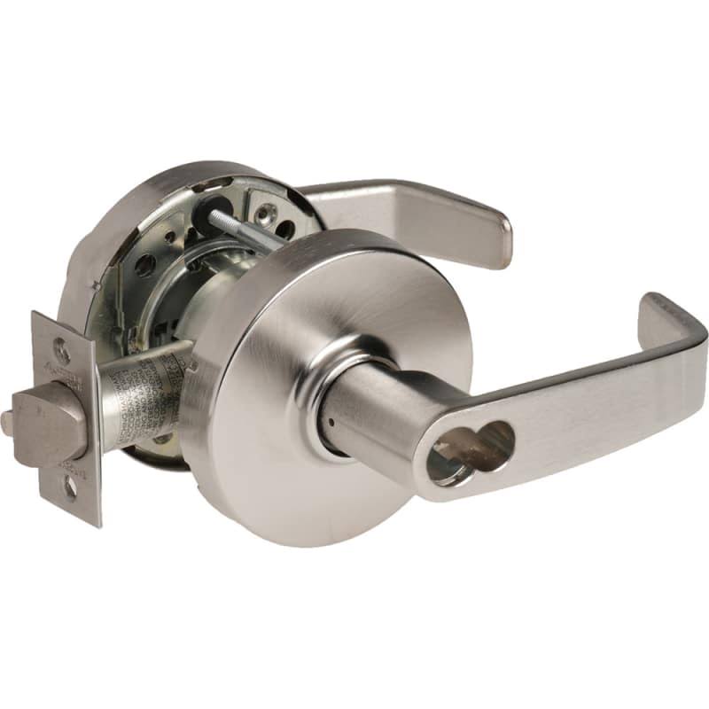 10 Line Panic Proof Grade 1 Keyed Entry Single Cylinder Door L Satin Chrome T2534