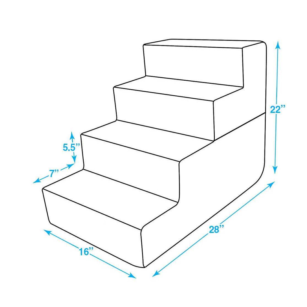 Foldable Pet Steps/Stairs with CertiPUR-US Certified Foam B91781