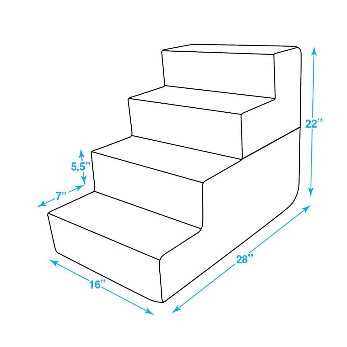 Foldable Pet Steps/Stairs with CertiPUR-US Certified Foam B91781