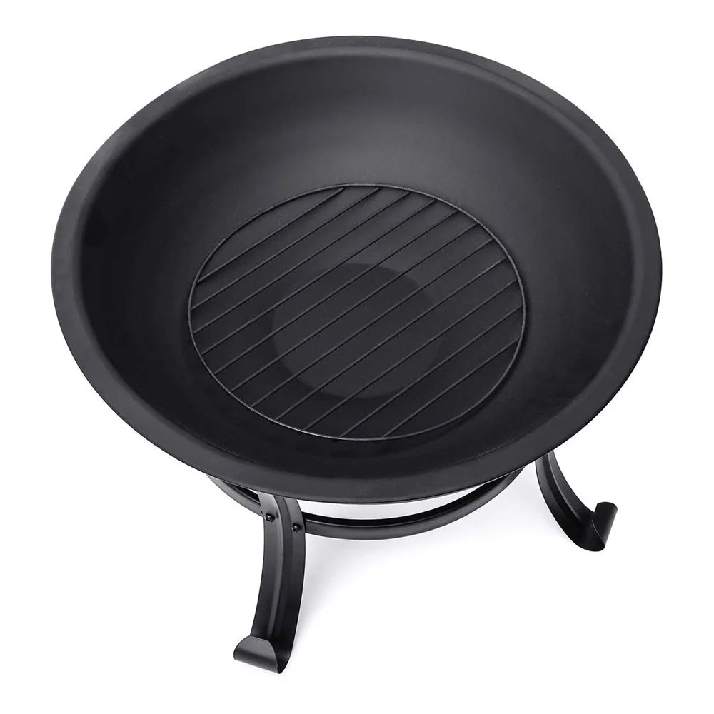 22 inch Portable Wood Burning Fire Pit with Spark Screen G85358