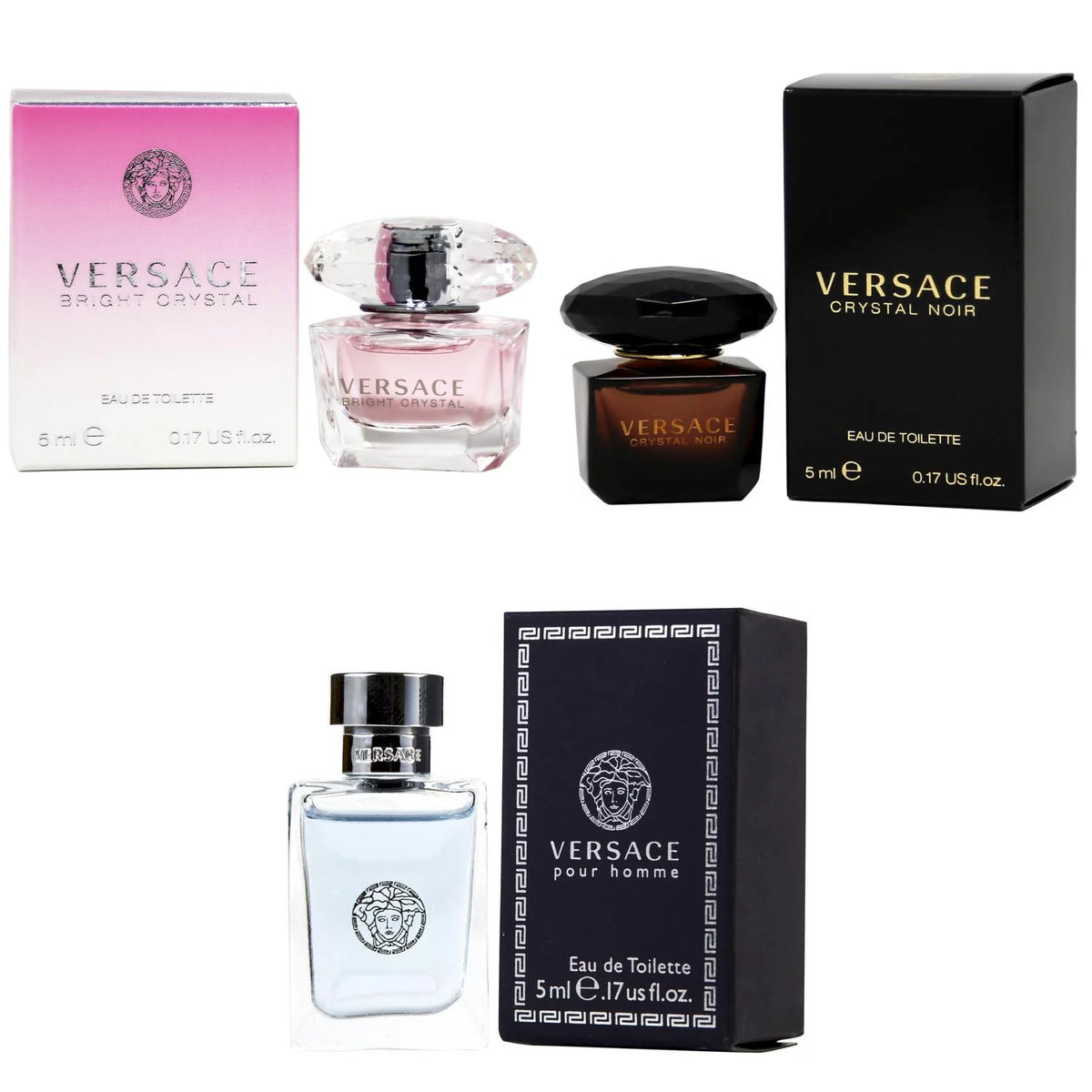 Bright Crystal EDT, Crystal Noir EDT, Pour Homme EDT 5ml 3PK Kit K271882