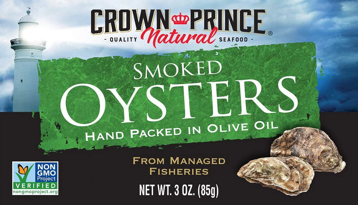 Smoked Oysters in Pure Olive Oil, 3-Ounce Cans (Pack of 18) B774