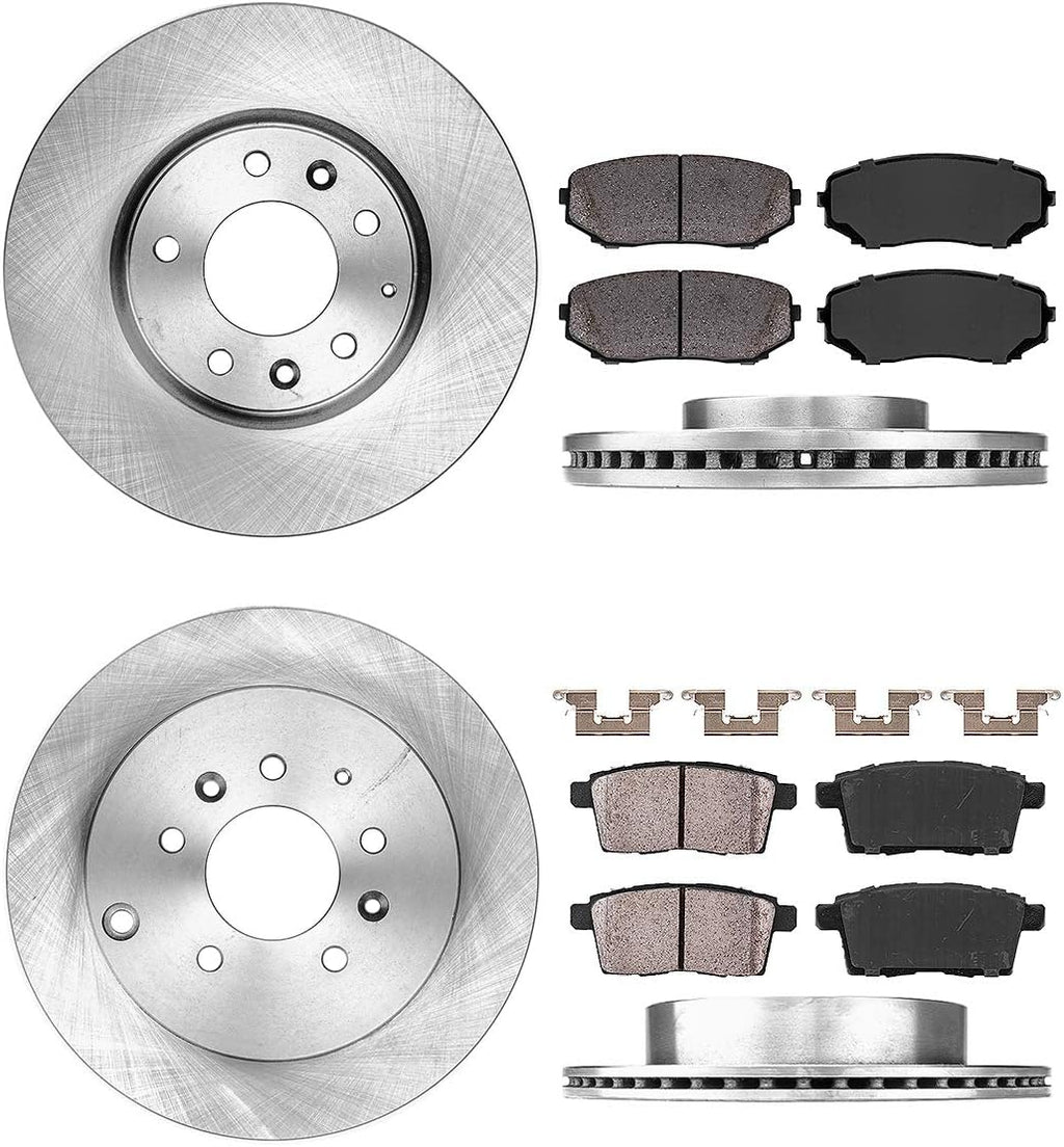 Premium OE 5 Lug Rotors + Ceramic Brake Pads + Hardware M870