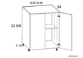 Desk 2 Doors Base Cabinet M58857