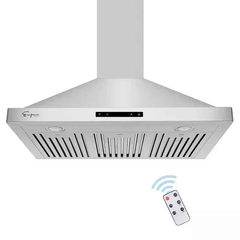 30 in. 380 CFM Ducted Wall Mount Range Hood in Stainless Steel X907493