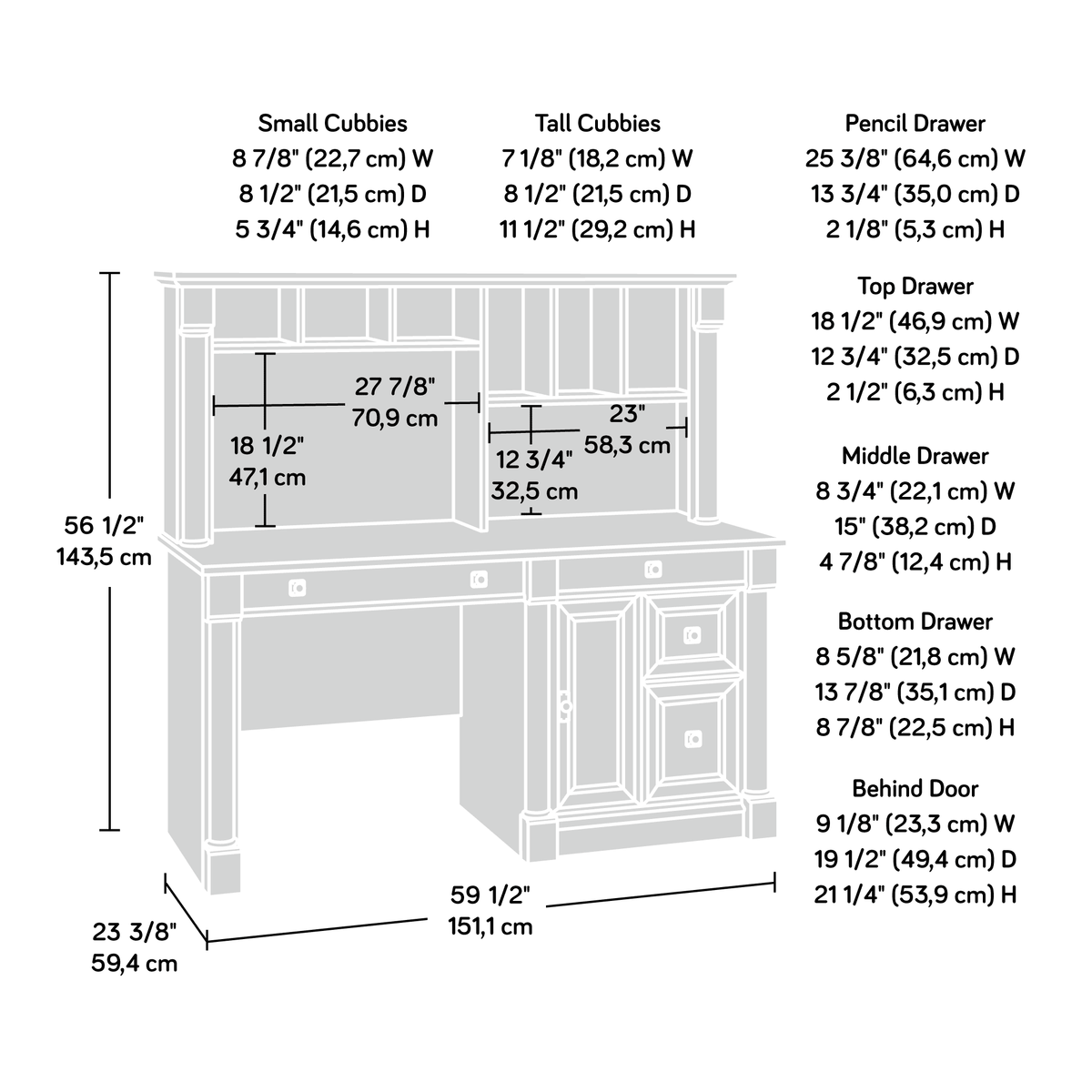 Computer Desk With Hutch L9461