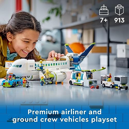 Passenger Airplane Building Toy Set with 9 Minifigures R670469