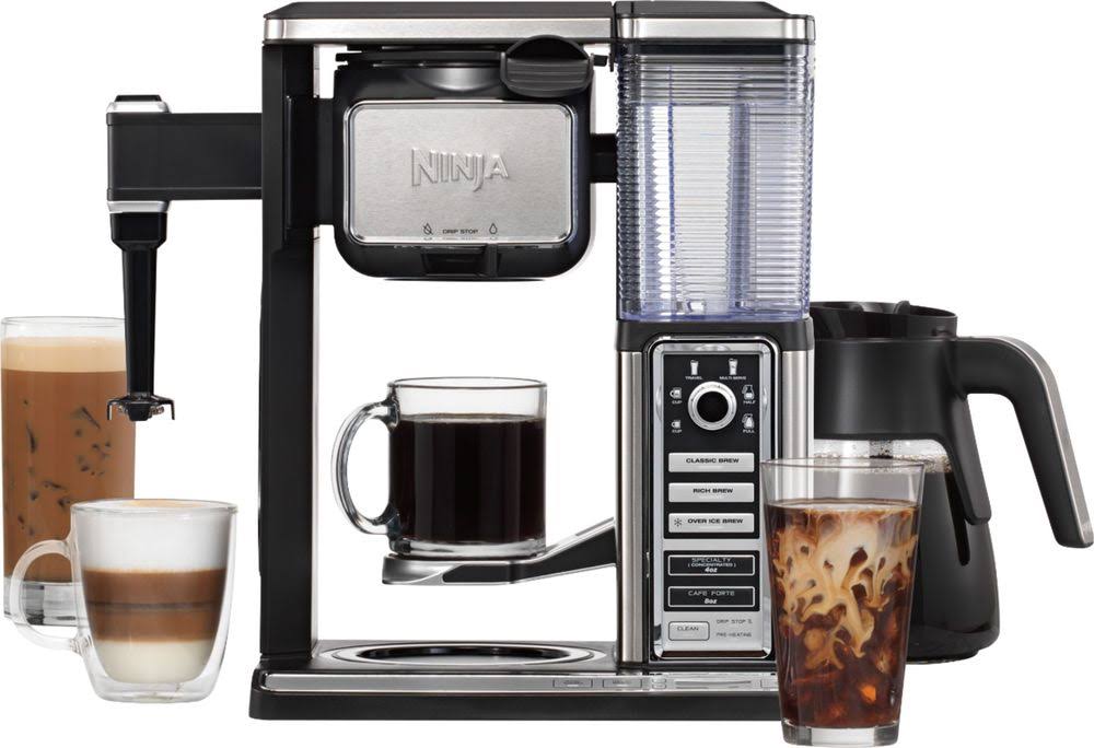 10-Cup Black Stainless Glass Carafe Coffee Brewer C154