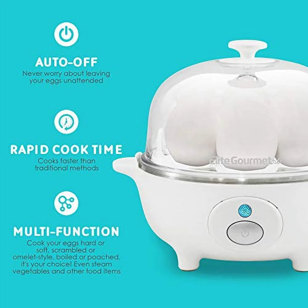 Electric Egg Cooker 7 Egg Capacity White T779670