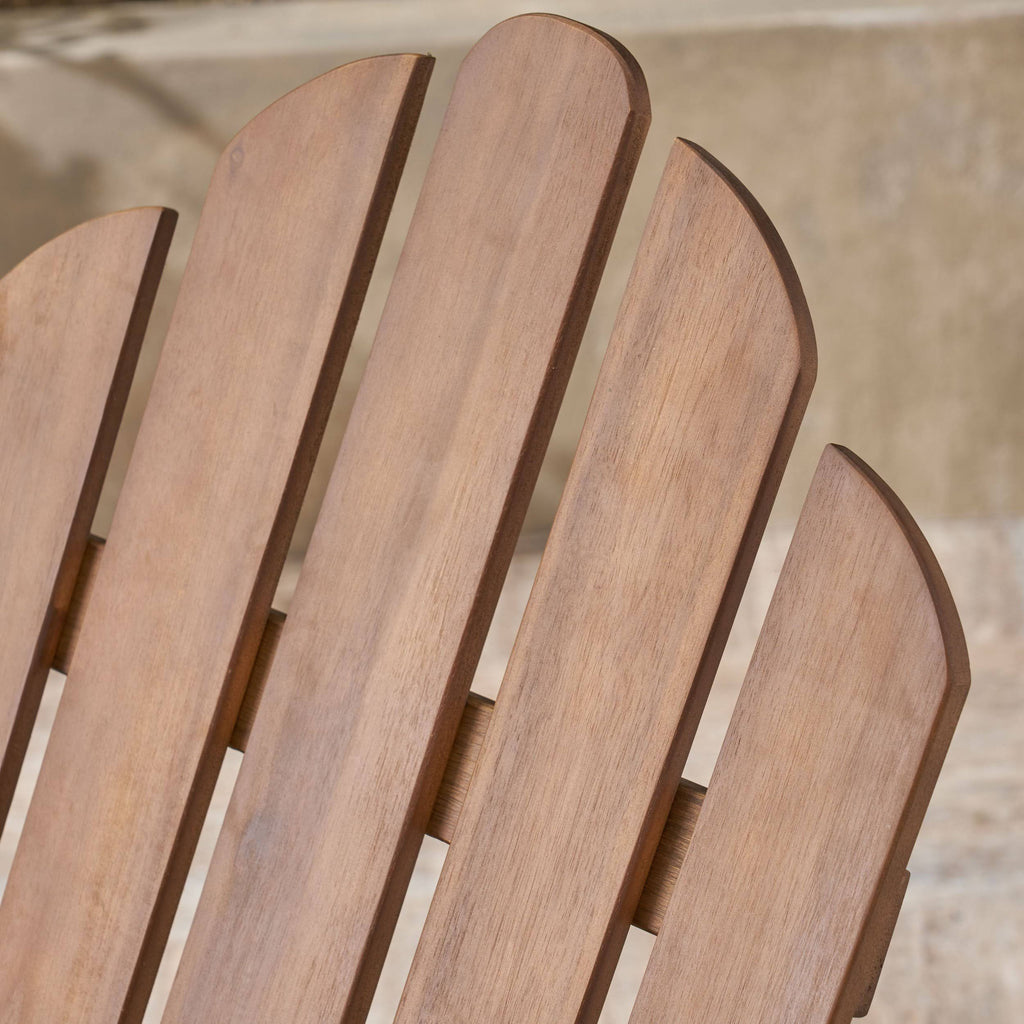 White Finish Acacia Wood Adirondack Chair X447