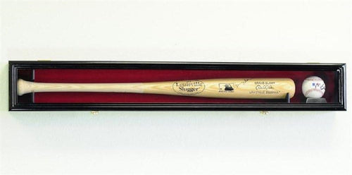1 Baseball Bat Display Case Rack Cabinet Holder with UV Protection Lockable Oak N427979