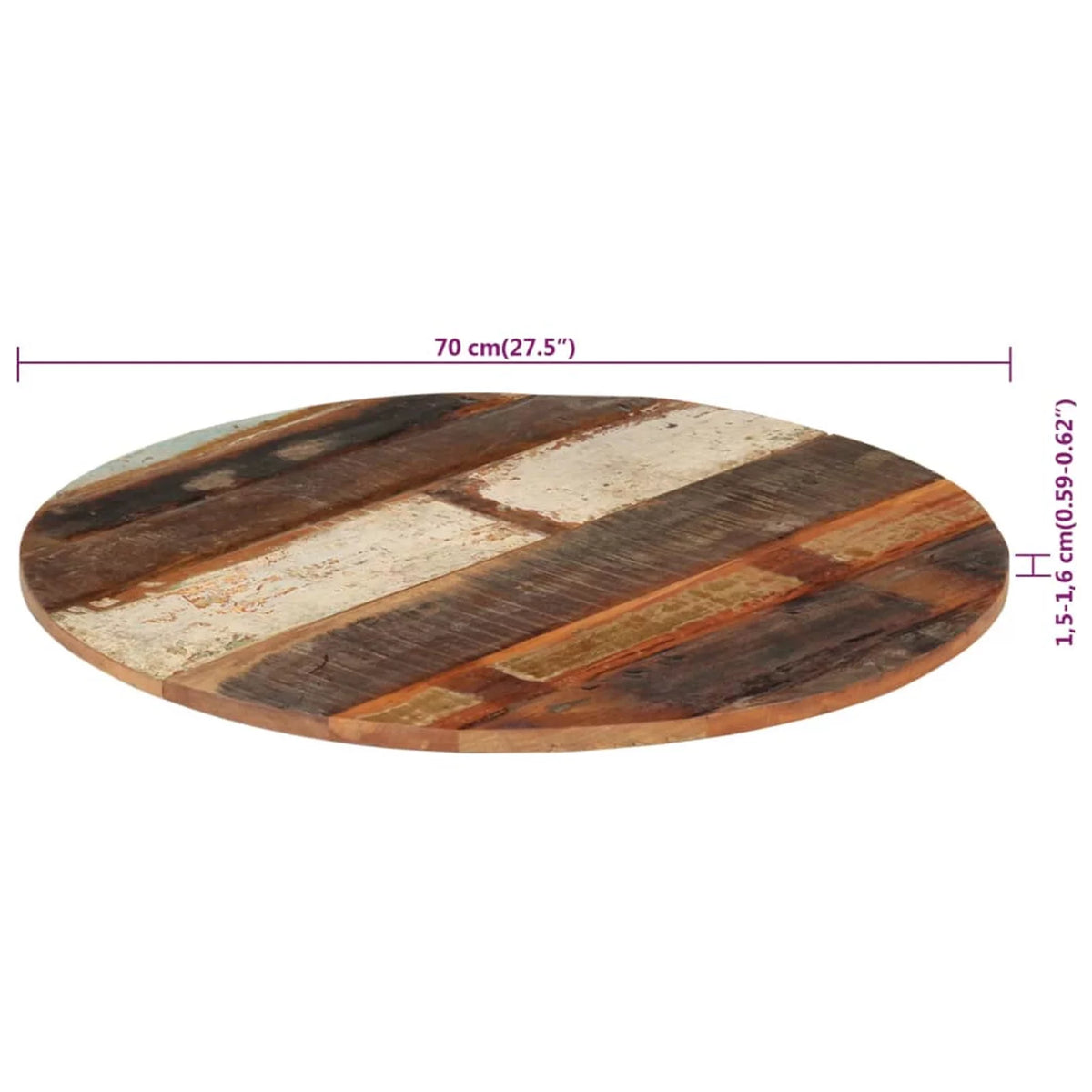 Round Table Solid Reclaimed Wood G77824