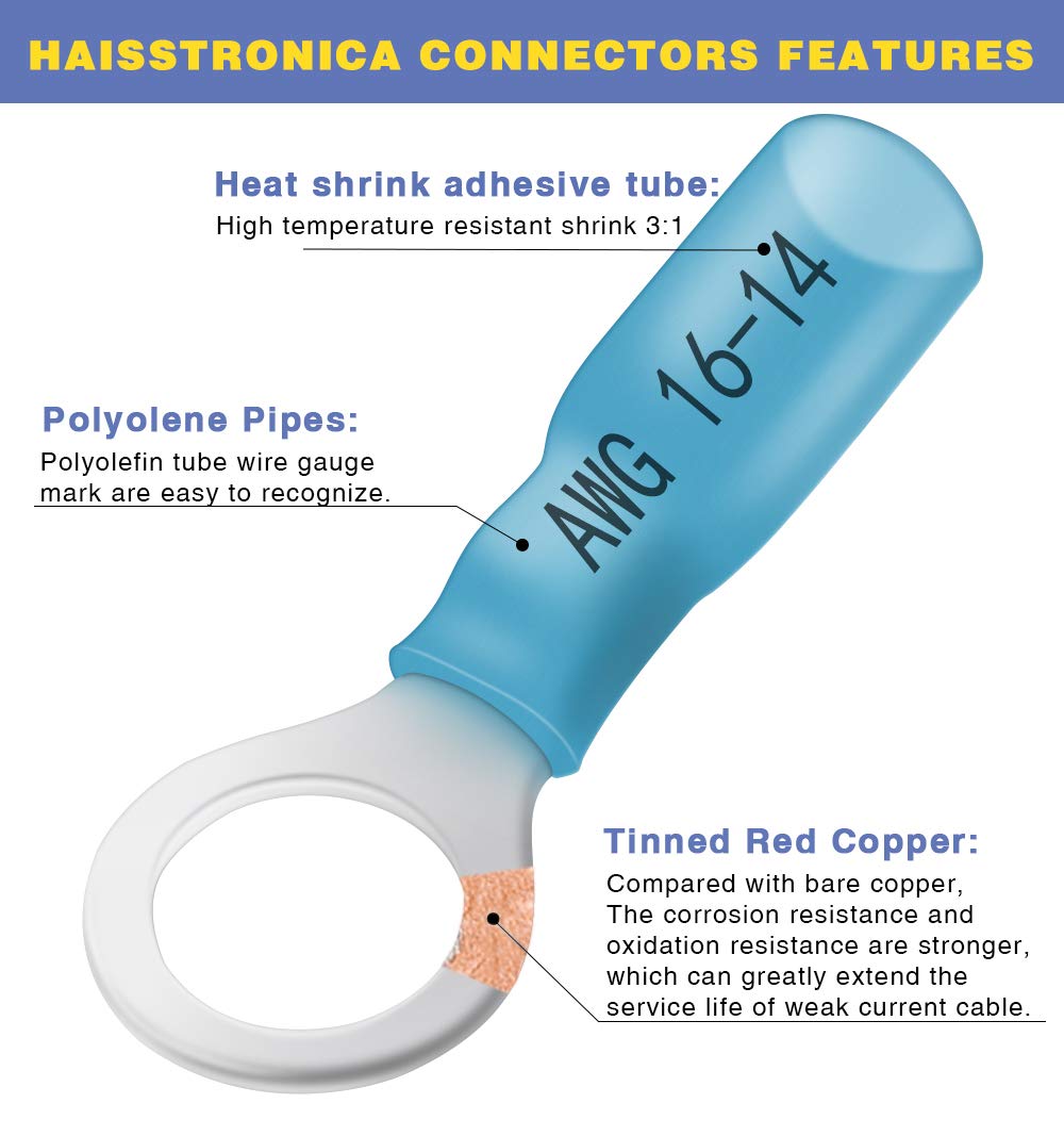 Crimping Tool for Heat Shrink Connectors with 280 PCS Marine Grade Connectors I1409