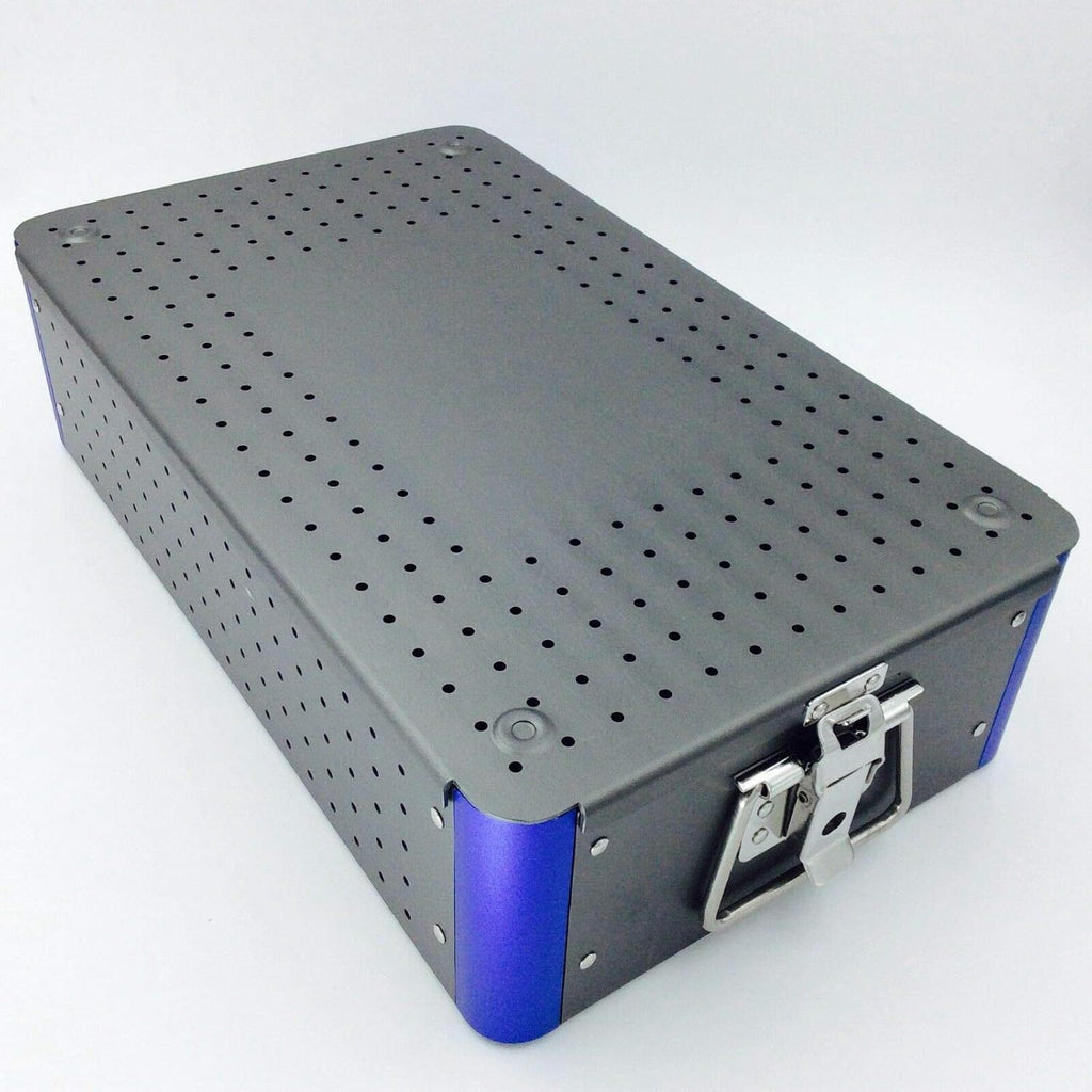 Aluminium Alloy Sterilization Tray Case with Silicone Mat M40623