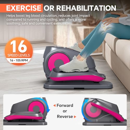 Under Desk Elliptical Machine with 16 Adjustable Speed X58795