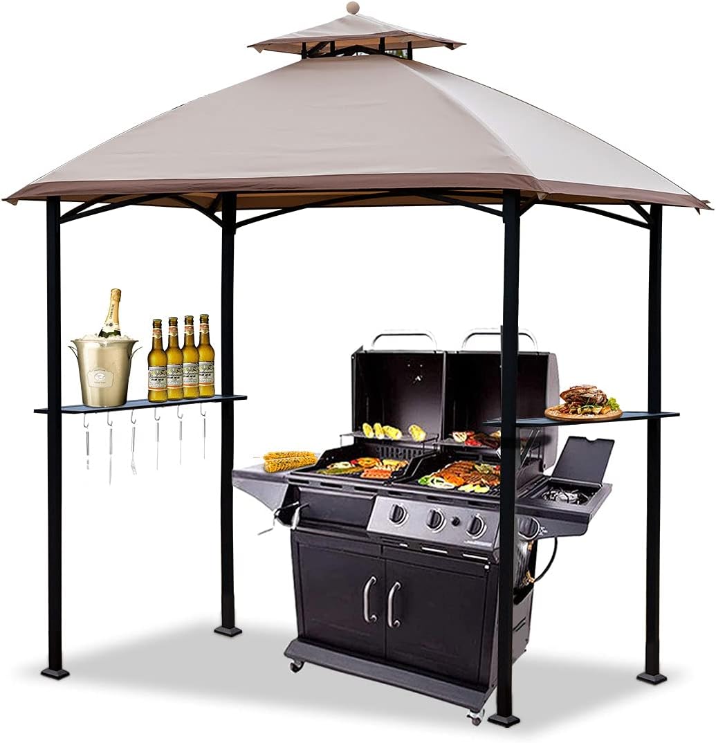 8'x5' Grill Gazebo BBQ Patio Shelter Canopy Y461225