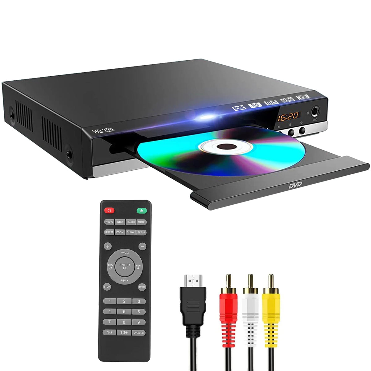 DVD Player with Remote 1080P CD Player W668685