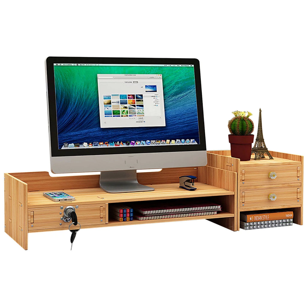 Wood Computer Stand with Drawer B562518