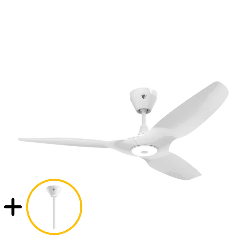 White 52 Outdoor Ceiling Fan with Downrod T897643