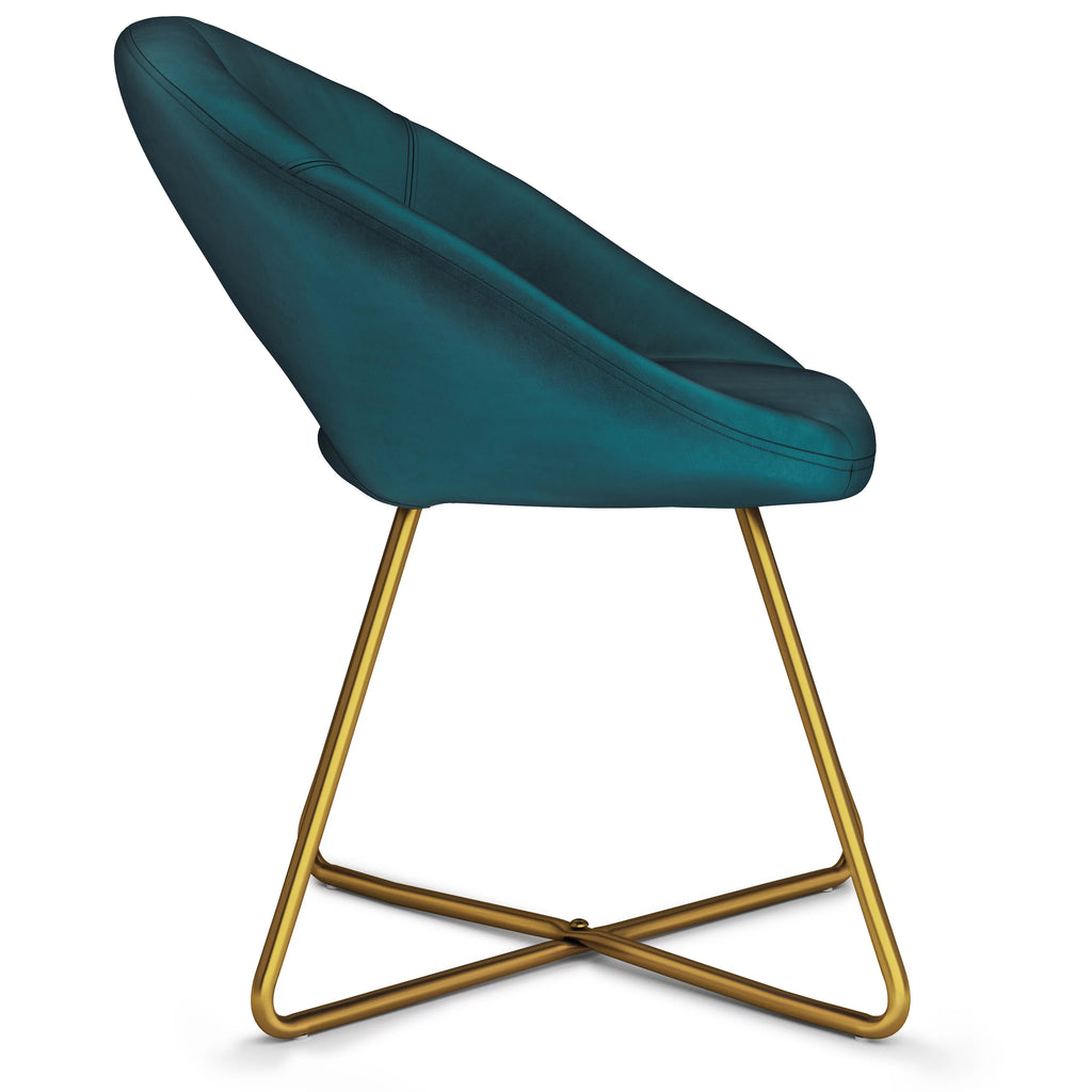 Teal Velvet Accent Chair E68235