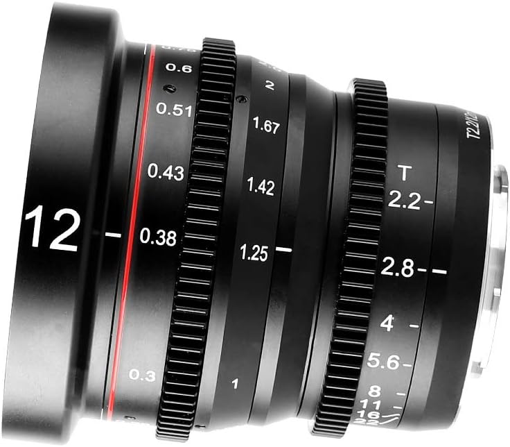 12mm T2.2 Manual Focus Wide Angle Cinema Lens for M43 Mount Cameras P9689