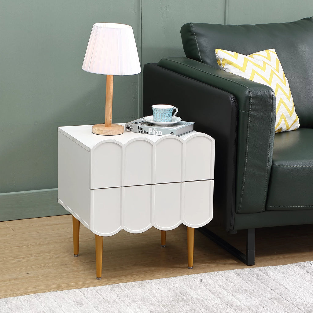 White Nightstands with Drawers G22247