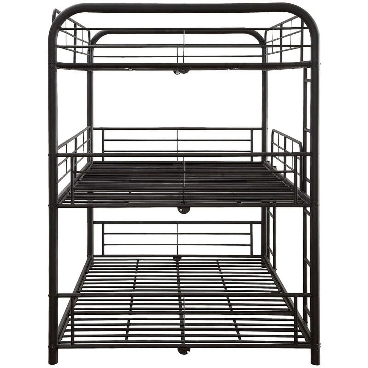 Full Triple Metal Bunk Bed in Sandy Black I841622