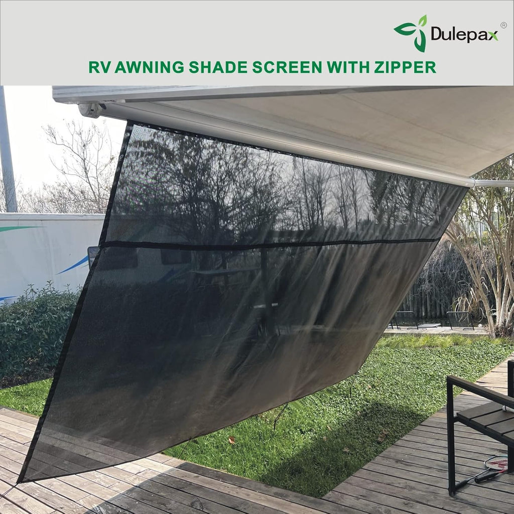 RV Awning Shade Screen with Zipper 8'X12'3'' Z49665