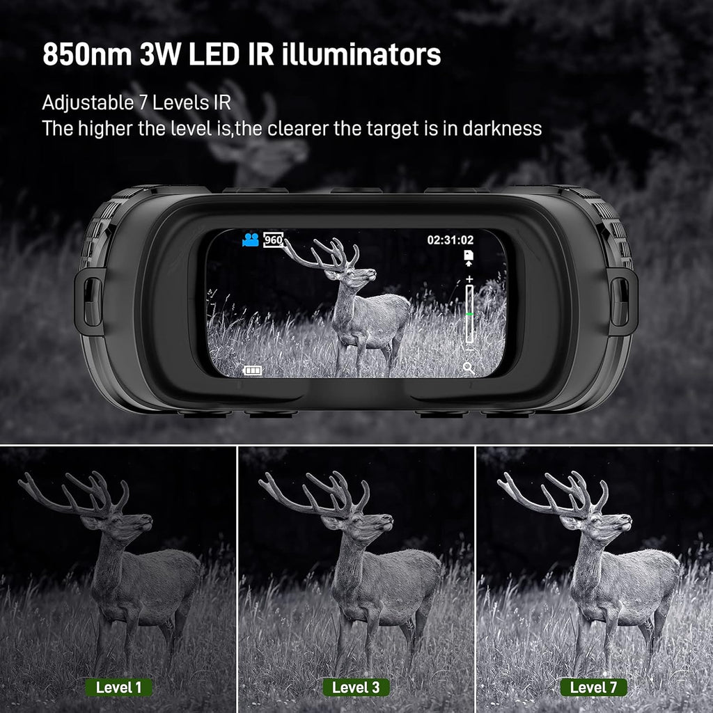 Digital Infrared Night Vision Binoculars with 2.31 TFT LCD and 32G TF Card C965347