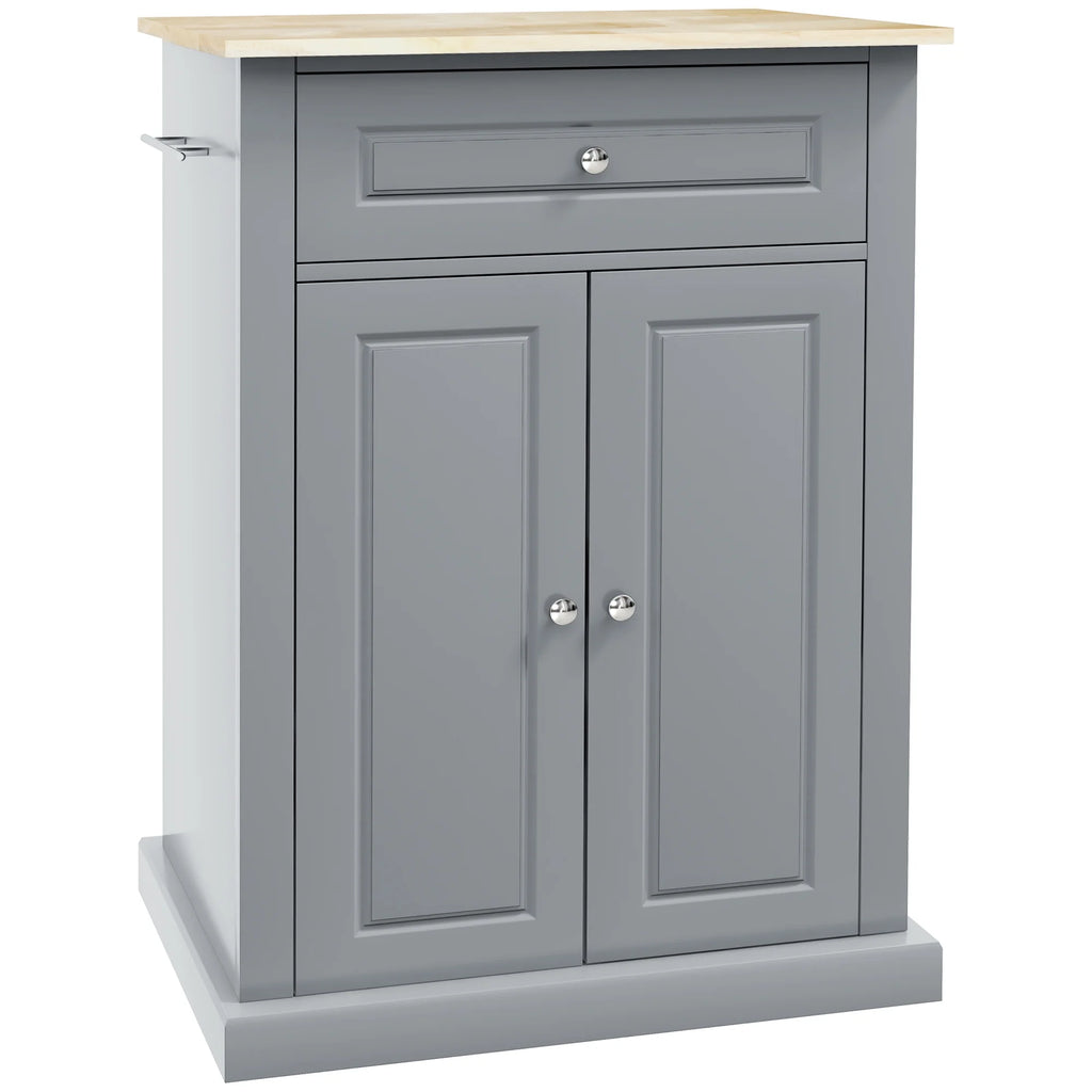 Rolling Kitchen Island Cart with Drawer and Adjustable Shelf C2054