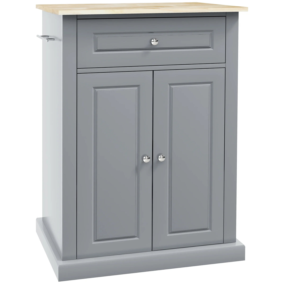 Rolling Kitchen Island Cart with Drawer and Adjustable Shelf C2054