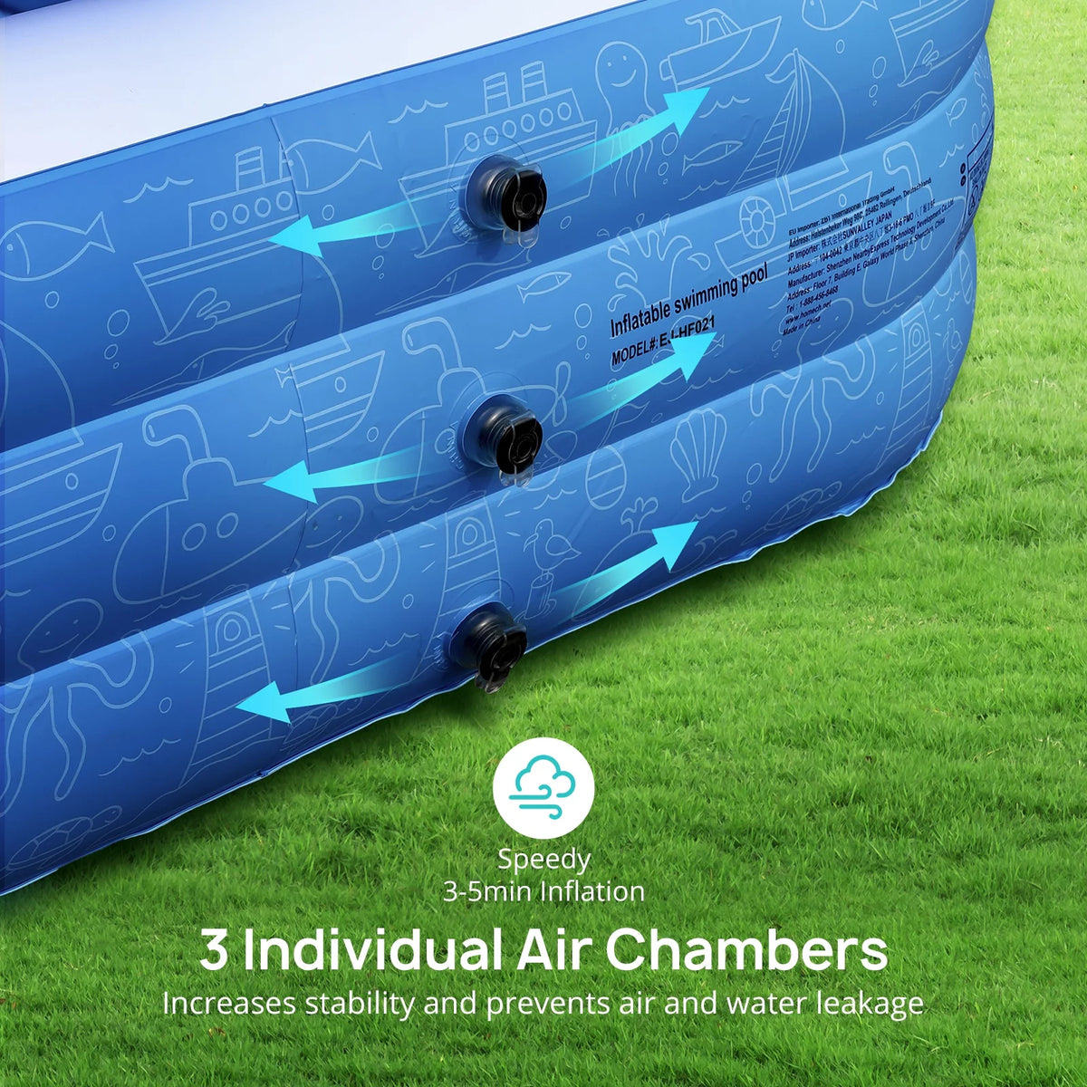 Inflatable Swimming Pools 118'' x 72'' x 20'' L42381