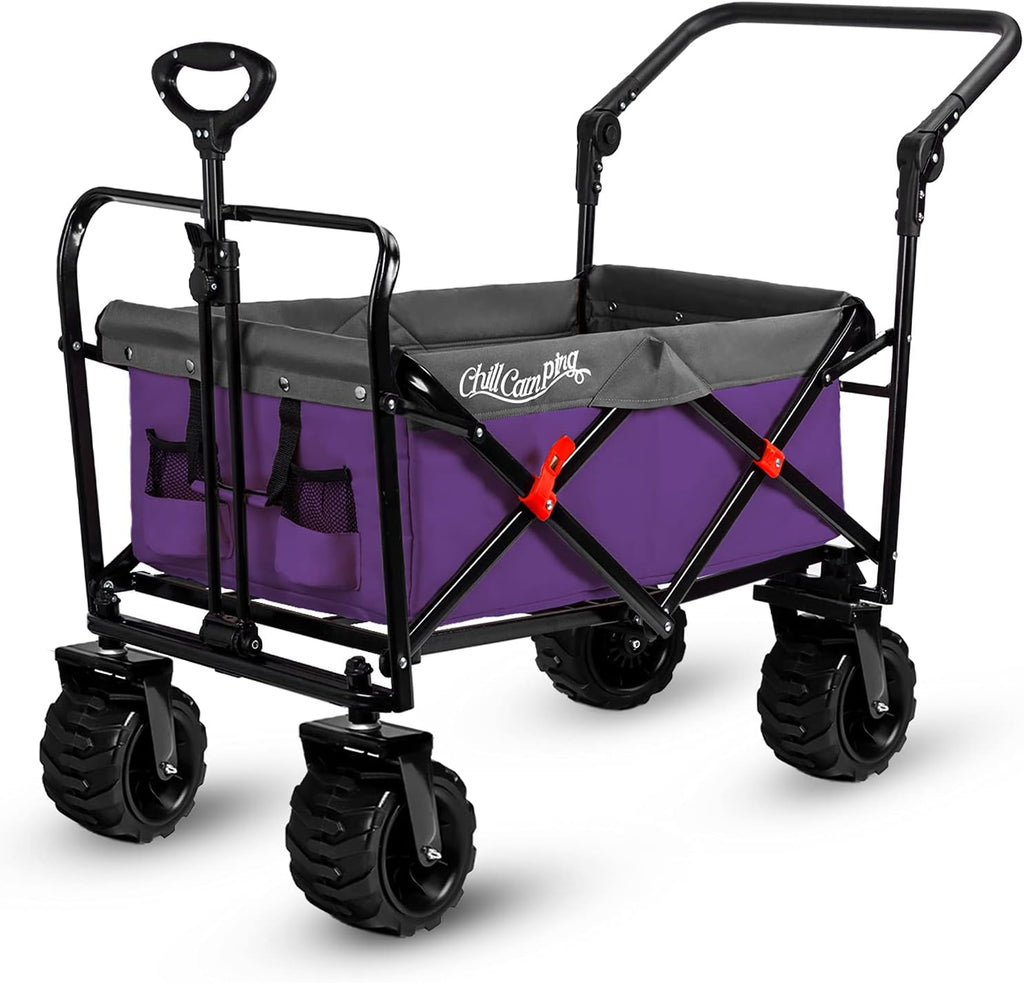 All Terrain Collapsible Utility Wagon with Rubber Wheels U464