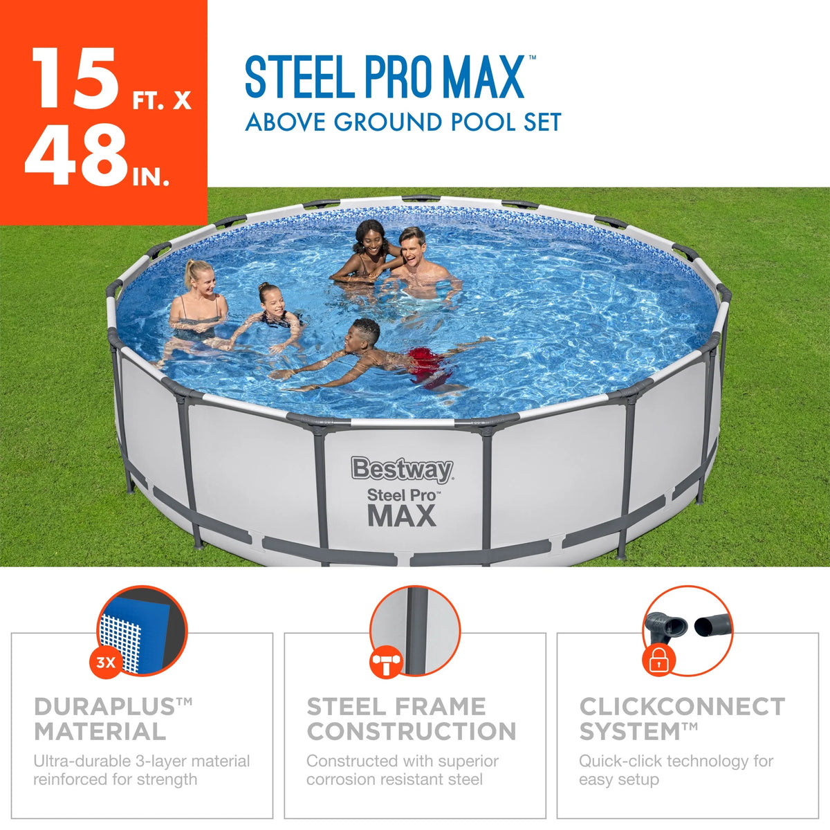 15' x 48 Above Ground Pool Set S37305