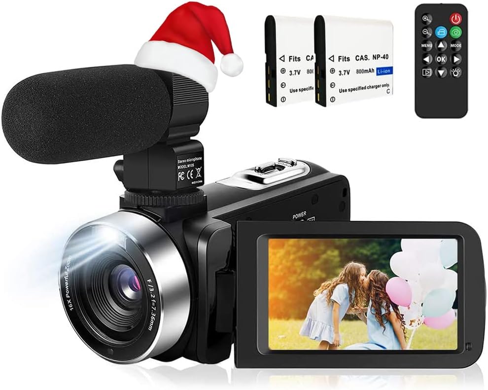 Digital Camera Camcorder with Microphone 30MP 3.0 Inch 1080P 16X Digital Zoom Z259938