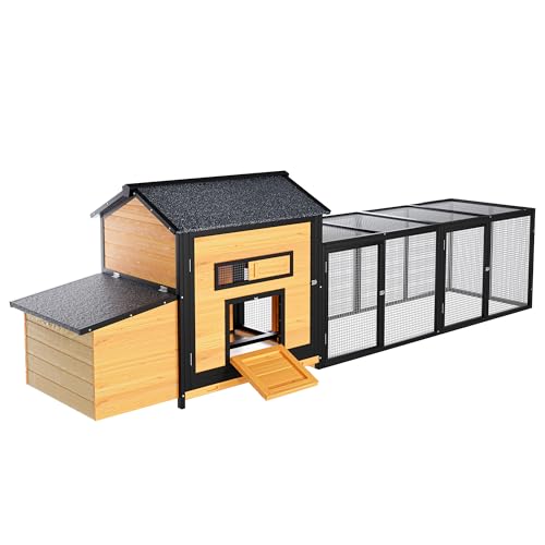 Extra Large Outdoor Chicken Coop with Nesting Box & Leak-Proof Tray Y10373