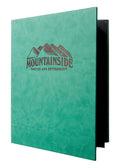 4¼ x 14 Deep Green Plush Casebound Menu P21757
