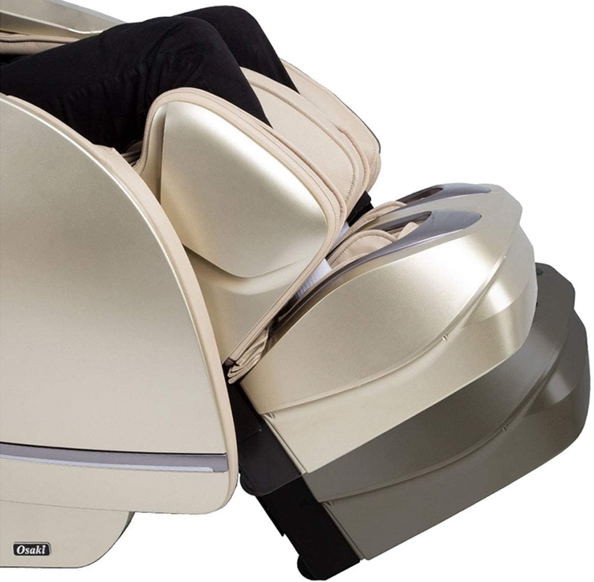 Black & Beige 3D L-Track Full Body Massage Chair D8835