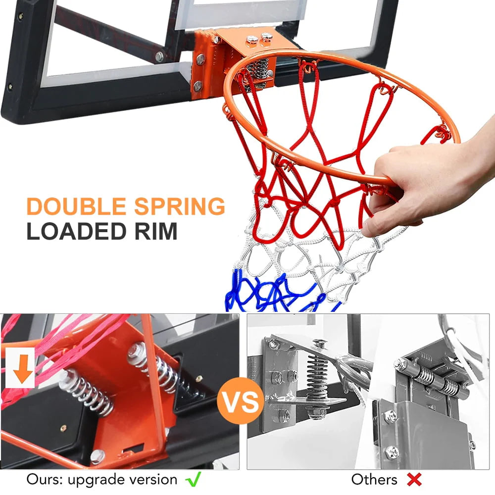 48in Wall-Mounted Basketball Backboard and Rim Combo W661155