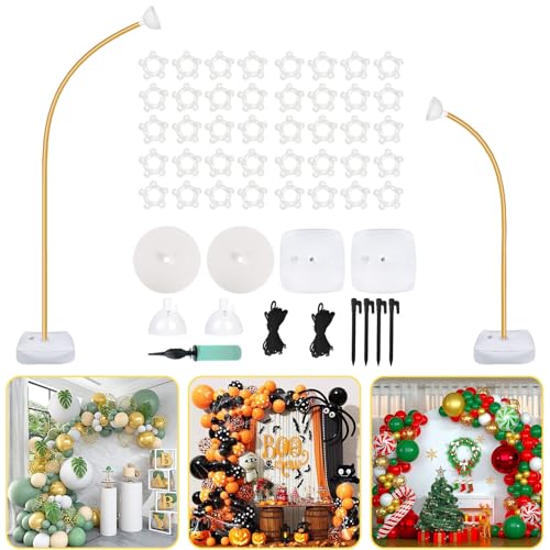 Gold Balloon Arch Kit 9.35FT & 6FT with Base G91281