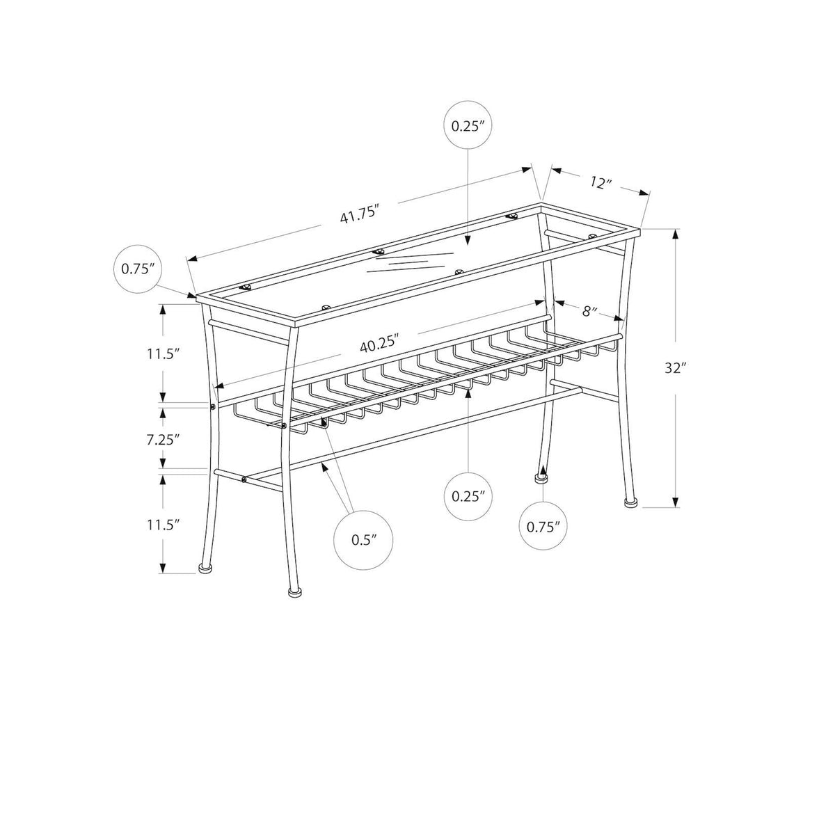 Black Tempered Glass Accent Table J224