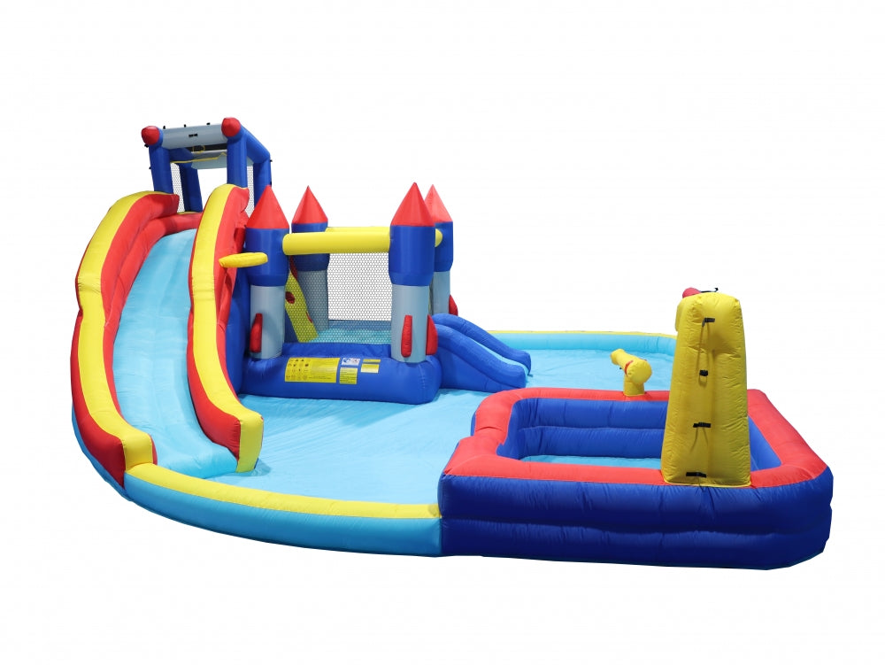 7 in1 Inflatable Water Bounce House with Splash Pool O392