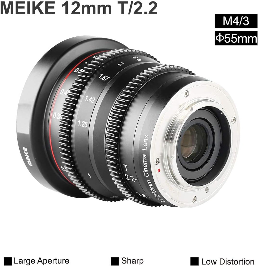 12mm T2.2 Manual Focus Wide Angle Cinema Lens for M43 Mount Cameras P9689