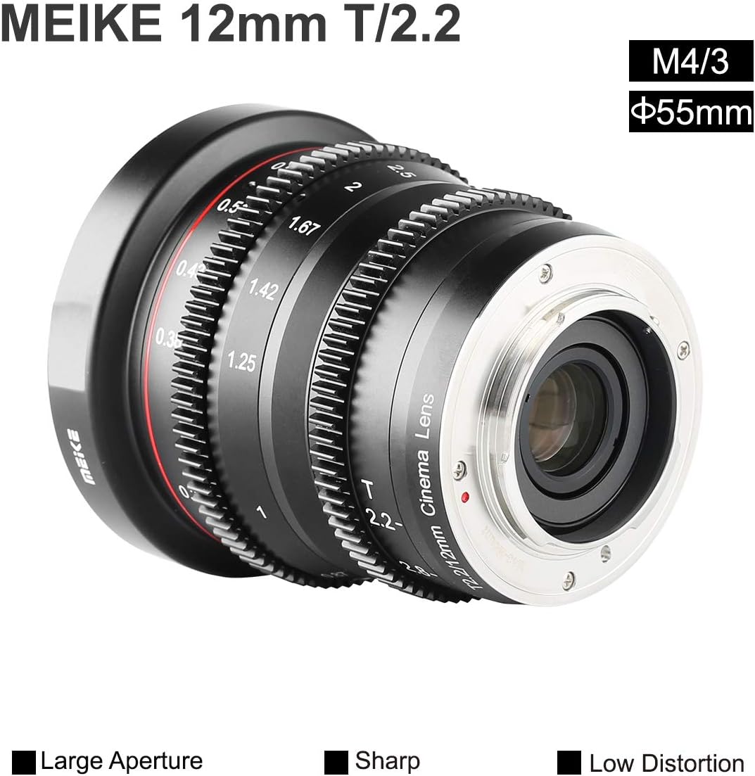 12mm T2.2 Manual Focus Wide Angle Cinema Lens for M43 Mount Cameras P9689