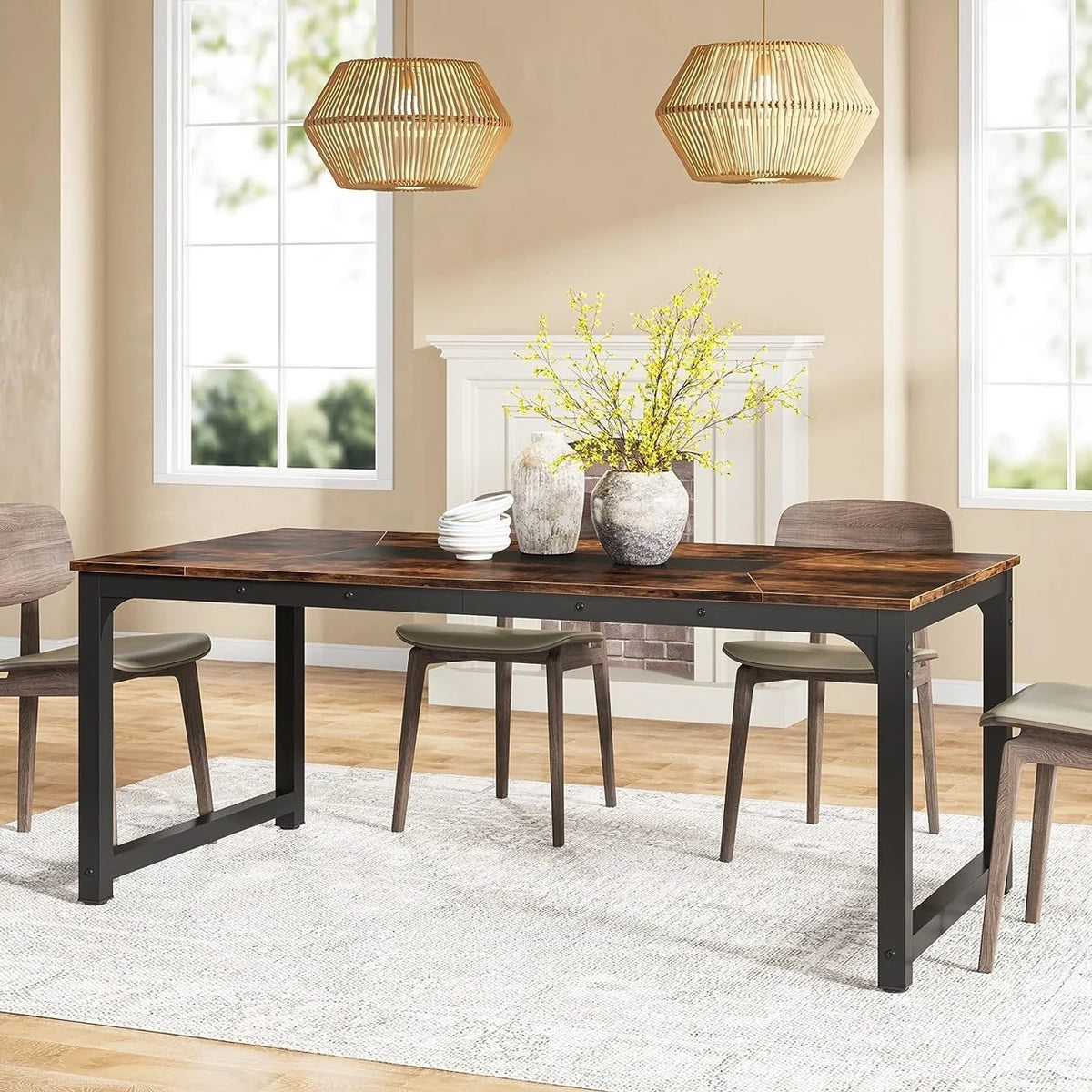 71"x35.4" Dining Table for 6-8 Person Y730779